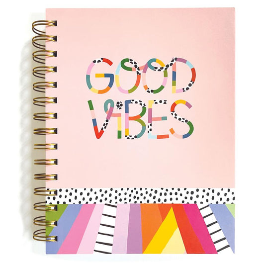 Good Vibes Paper House Spiral Notebook Journal 6.5x8