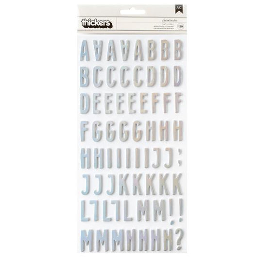 Happy Halloween Alphabet Holographic Foil on Foam Stickers 6x8 - American Crafts