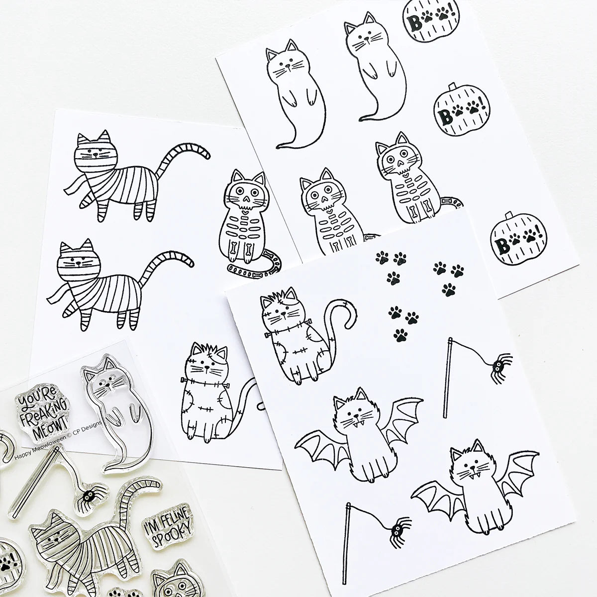 Happy Meowloween Cats Clear Stamp Set Catherine Pooler Designs - Fair Play Collection