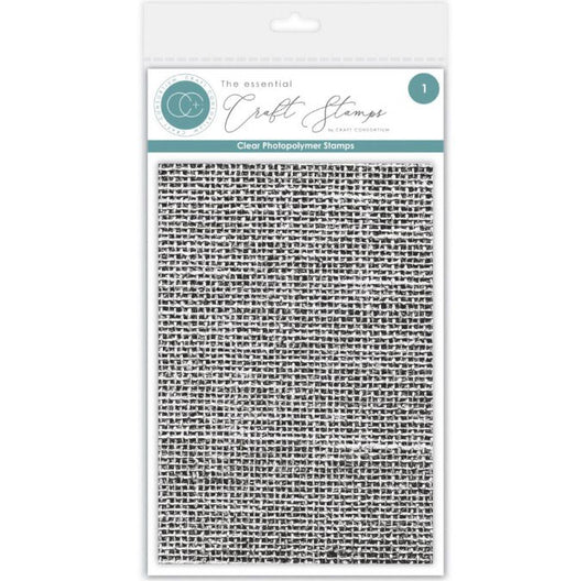 Crafters Consortium Hessian Burlap Texture Clear Stamp