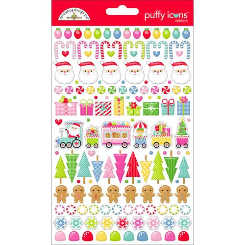 Doodlebug Oh What Fun Puffy Icons Stickers