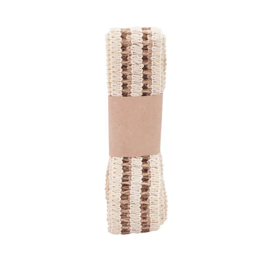 Natural and Ivory Color Intricate Jute Ribbon