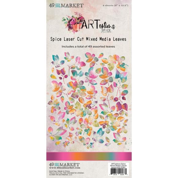 49 pieces of assorted colorful leaf stems. These pieces are prefect for adding a pop to all of your projects. This package contains four sheets of 6 x 12.5 inch heavyweight cardstock.