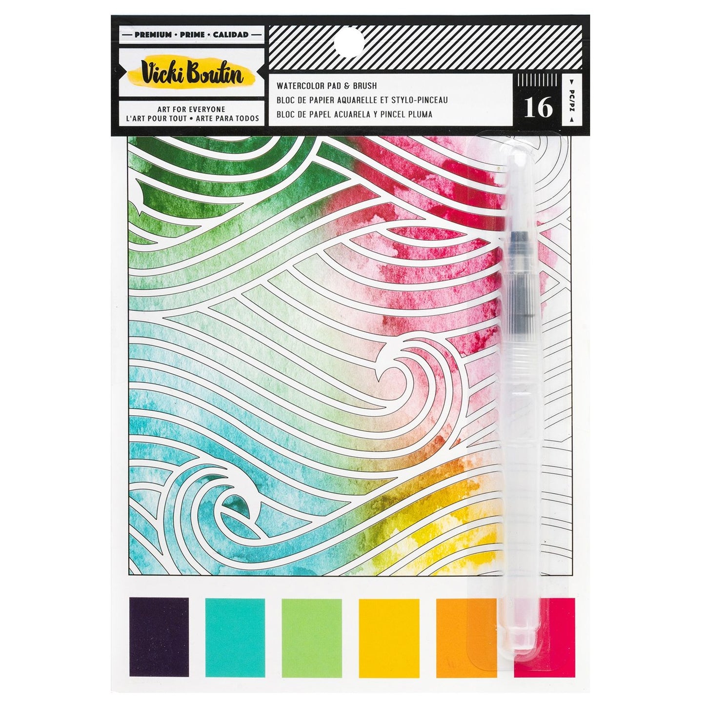 Vicki Boutin Mixed Media Watercolor Paper Pad 6"X8" 16/Pkg