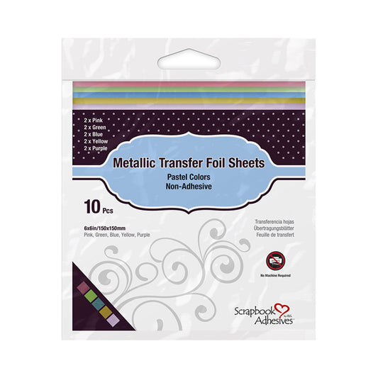 Metallic Transfer Foil Sheets Pastel Colors by Scrapbook Adhesives