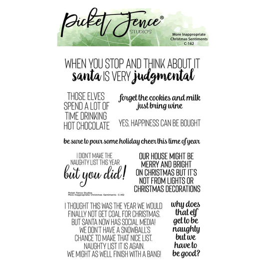 More Inappropriate Christmas Sentiments Clear Stamps by Picket Fence Studios