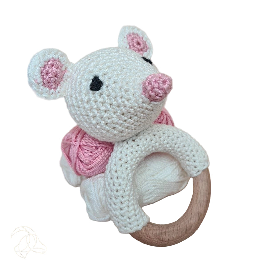 Mouse Rattle Crochet Kit DIY Handicraft USA