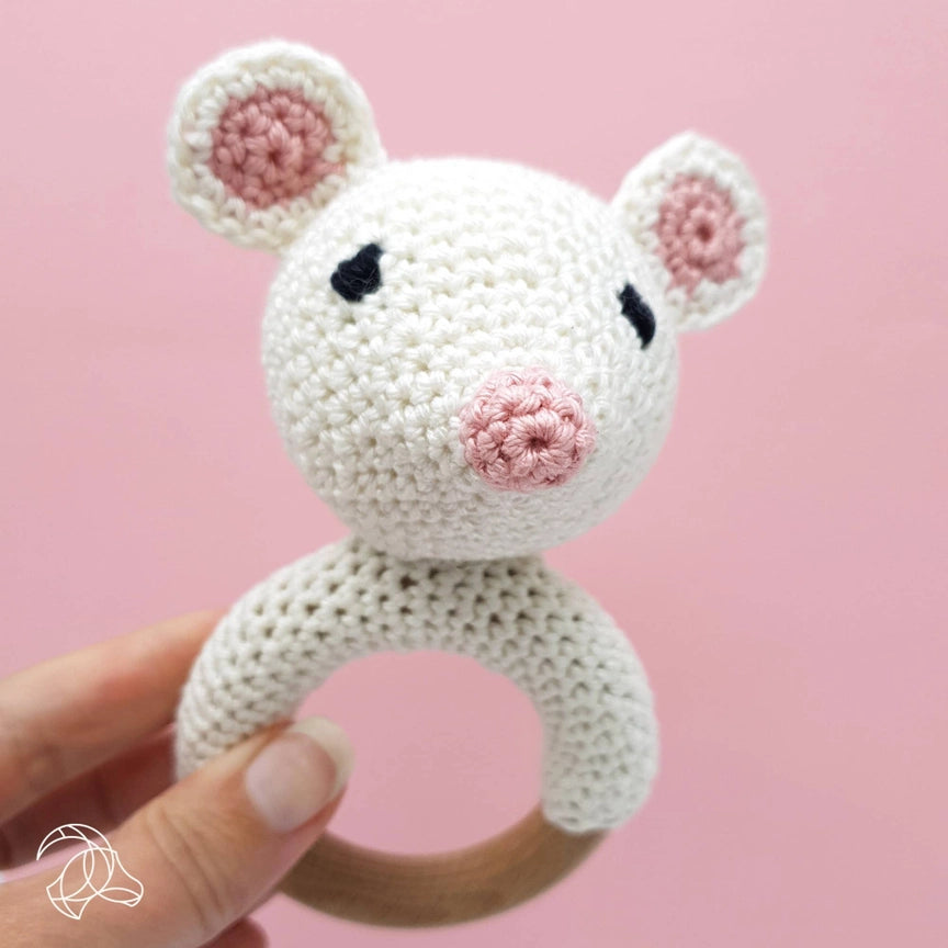 Mouse Rattle - DIY Crochet Kit  - Hardicraft USA