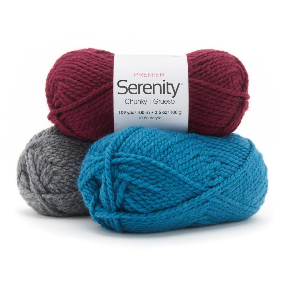 Premier Serenity Chunky Solids Yarn - 3 Pack