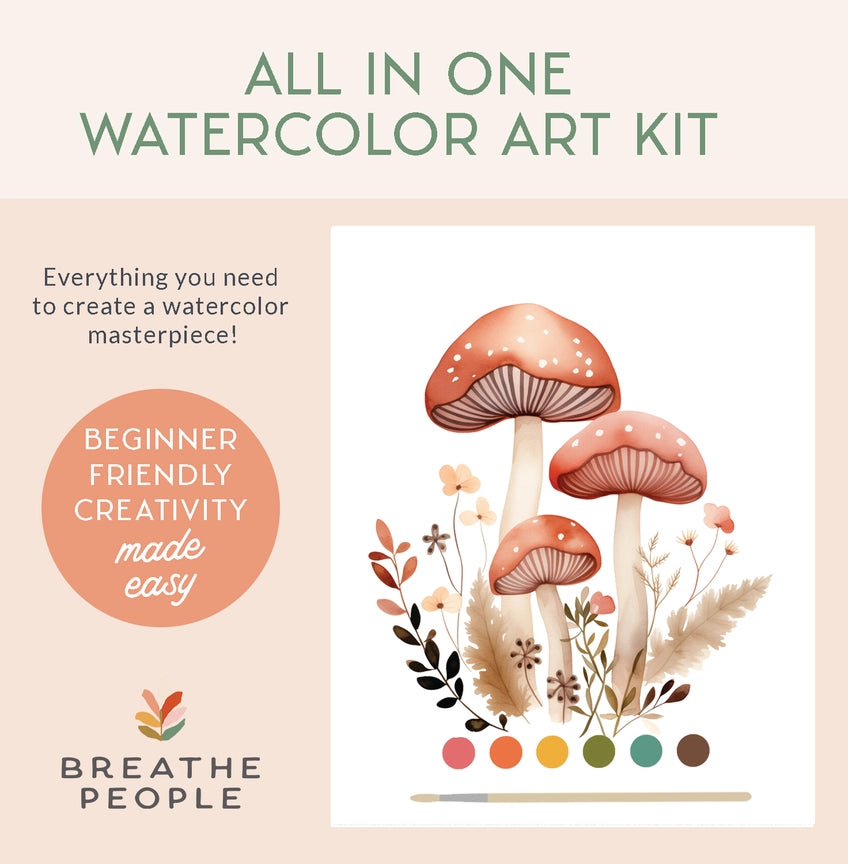 All-in-One Watercolor Kit - Mushroom Forest- by Breathe People