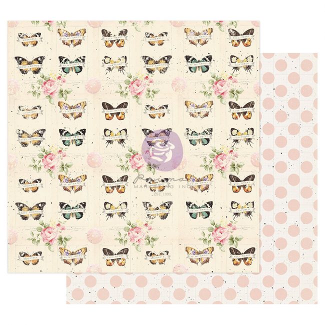 Prima Mt Sweet Collection Captured Memories 12x12 Scrapbook Paper