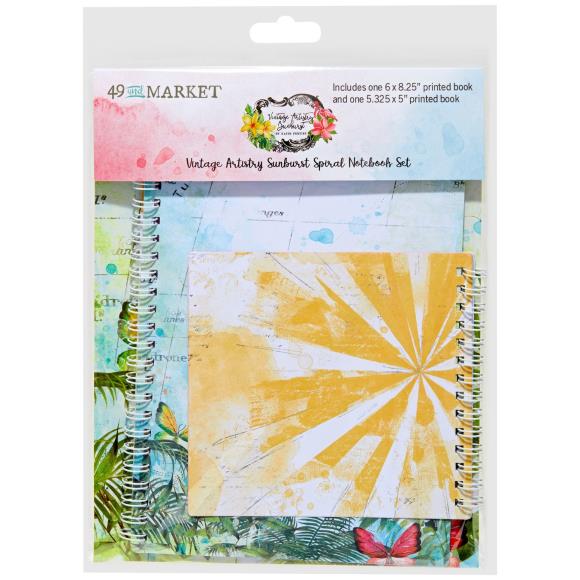 Spiral Notebook Set Vintage Artistry Sunburst - 49 and Market