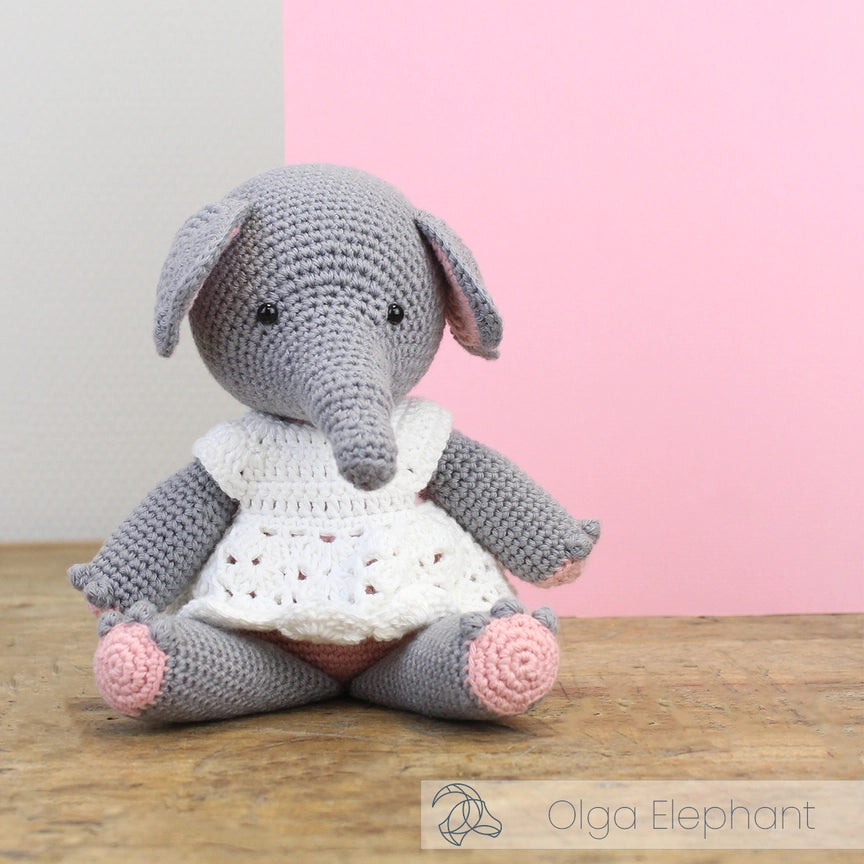 Olga Elephant - DIY Crochet Kit  - Hardicraft USA