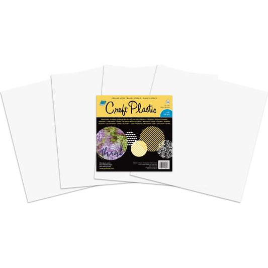Grafix Opaque White .010 12x12 Craft Plastic Sheets 25/pkg