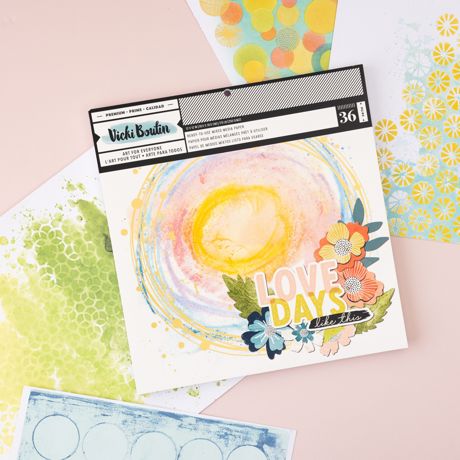 Print Shop Painted Backgrounds 12x12 Scrapbook Paper - Vicki Boutin