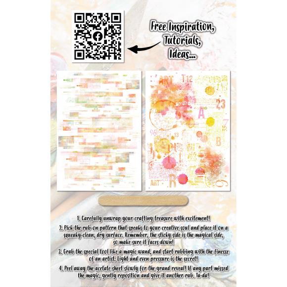 A5 Rub-Ons Pastel Vibes by AALL and Create