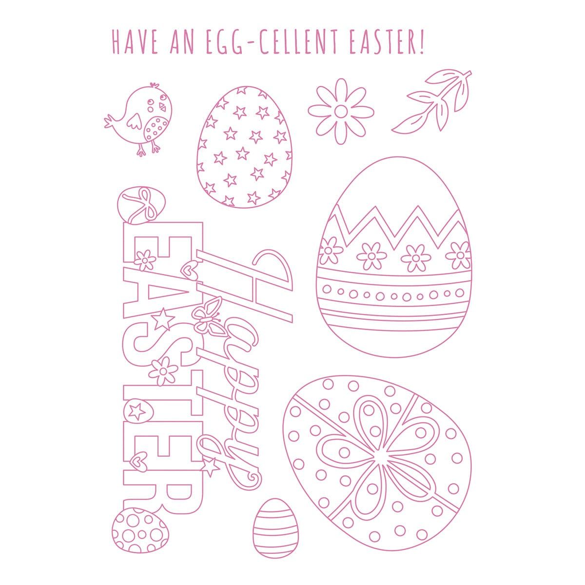 A Pastel Parade Easter A6 Stamp Set by Tonic Studios