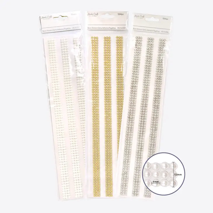Pearl Stone Embellishment Band Stickers