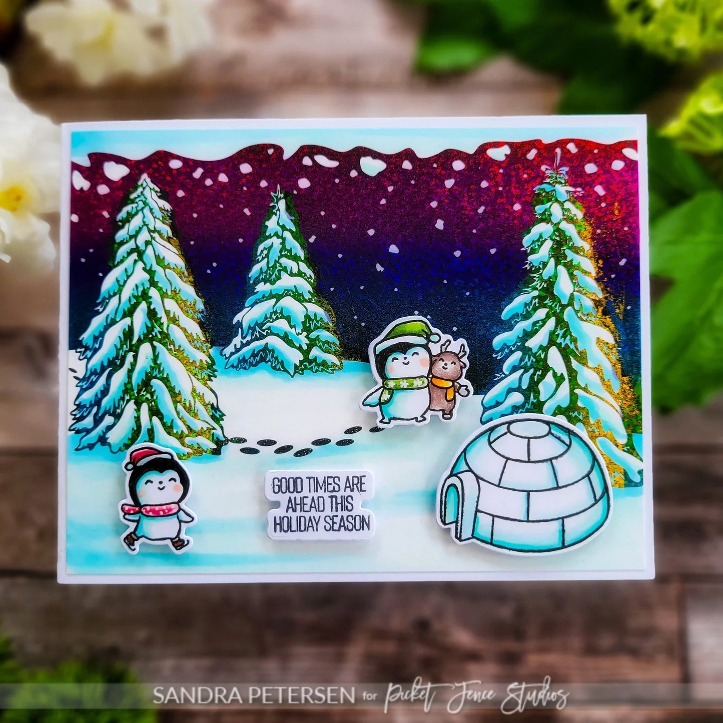 Animal Crackers A Penguin Christmas Coordinating Die Set by Picket Fence Studios