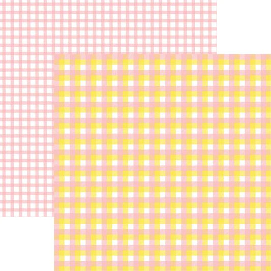 Plaid Pastels Plaid Five 12x12 Scrapbook Paper - Reminisce