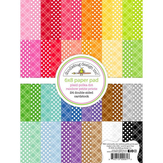 Plaid - Polka Dot Double Sided 6 x8 Paper Pad  - Doodlebug Design