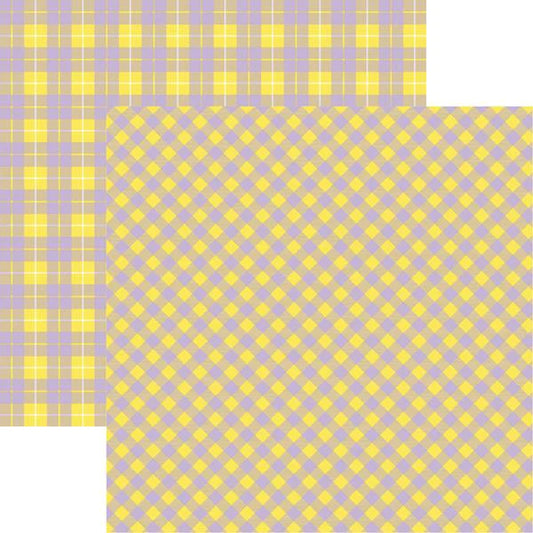 Plaid Pastels Plaid Six 12x12 Scrapbook Paper - Reminisce