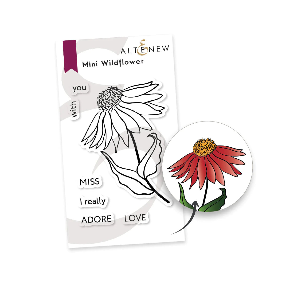 Altenew - Playful Wildflower Complete Bundle - Stamp-Die Stencil -Embossing Folder