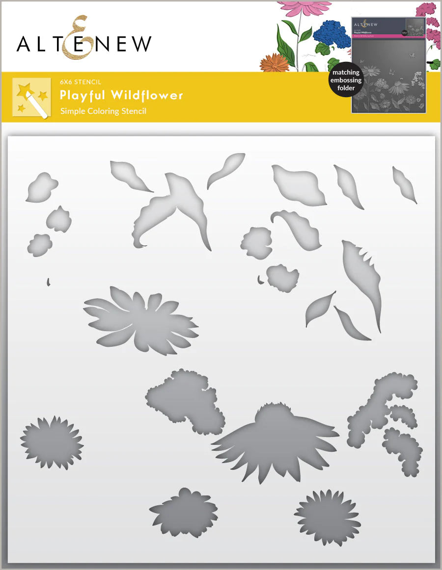 Altenew - Playful Wildflower Complete Bundle - Stamp-Die Stencil -Embossing Folder
