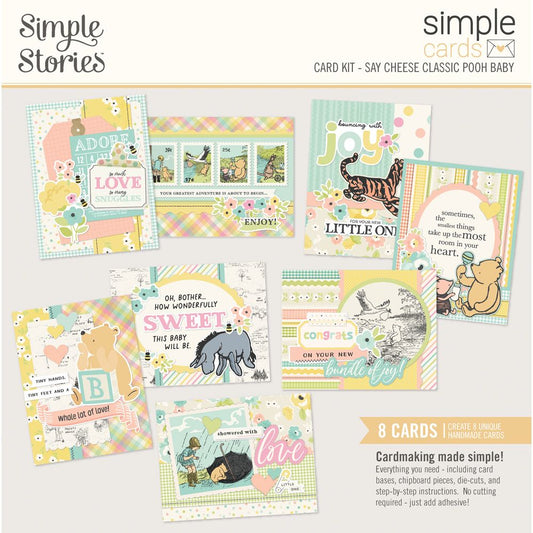Say Cheese Classic Pooh Baby Card Kit Simple Stories