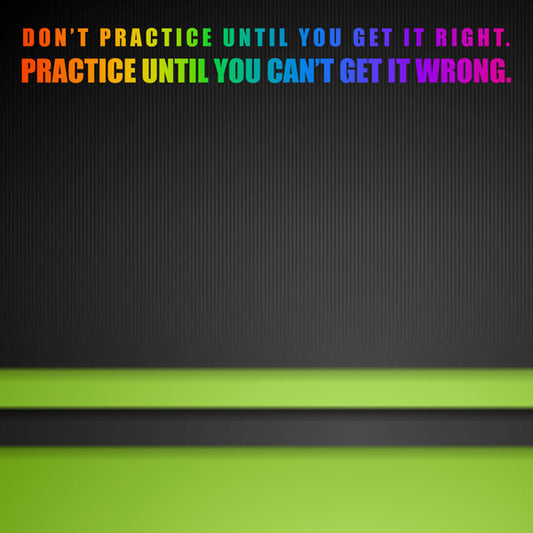 Practice Neon Quote 12x12 Scrapbook Paper - Scrapbook Customs
