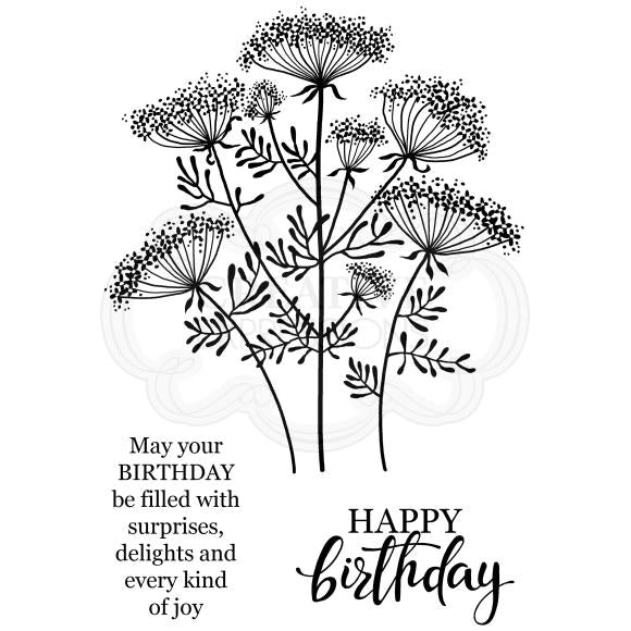 Queen Anne's Lace 4x6 Clear Stamp Set Woodware Craft Collections - Creative Expressions