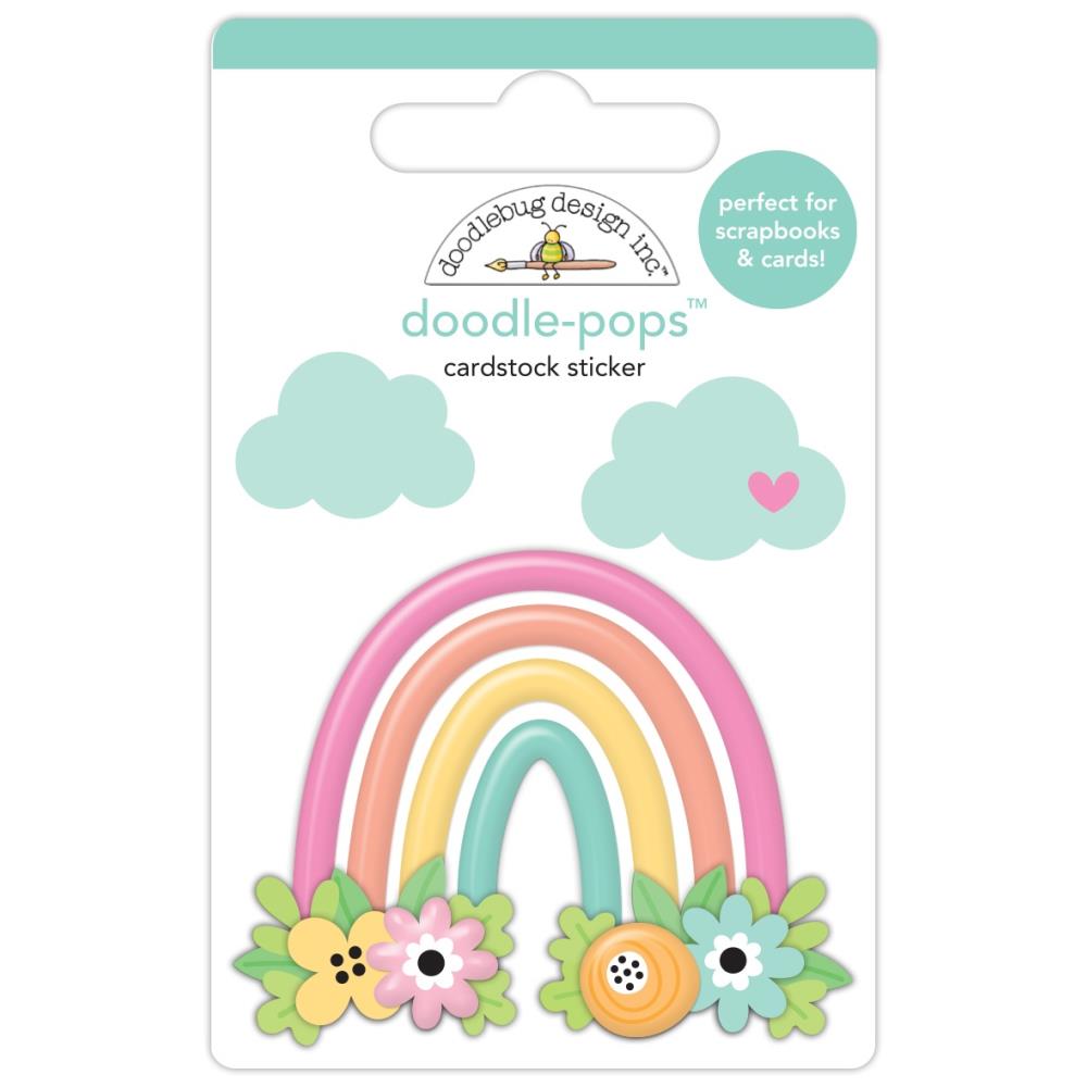 Doodlebug Rainbow Garden 3D  Doodle Pops Stickers from the Butterfly Kisses Collection