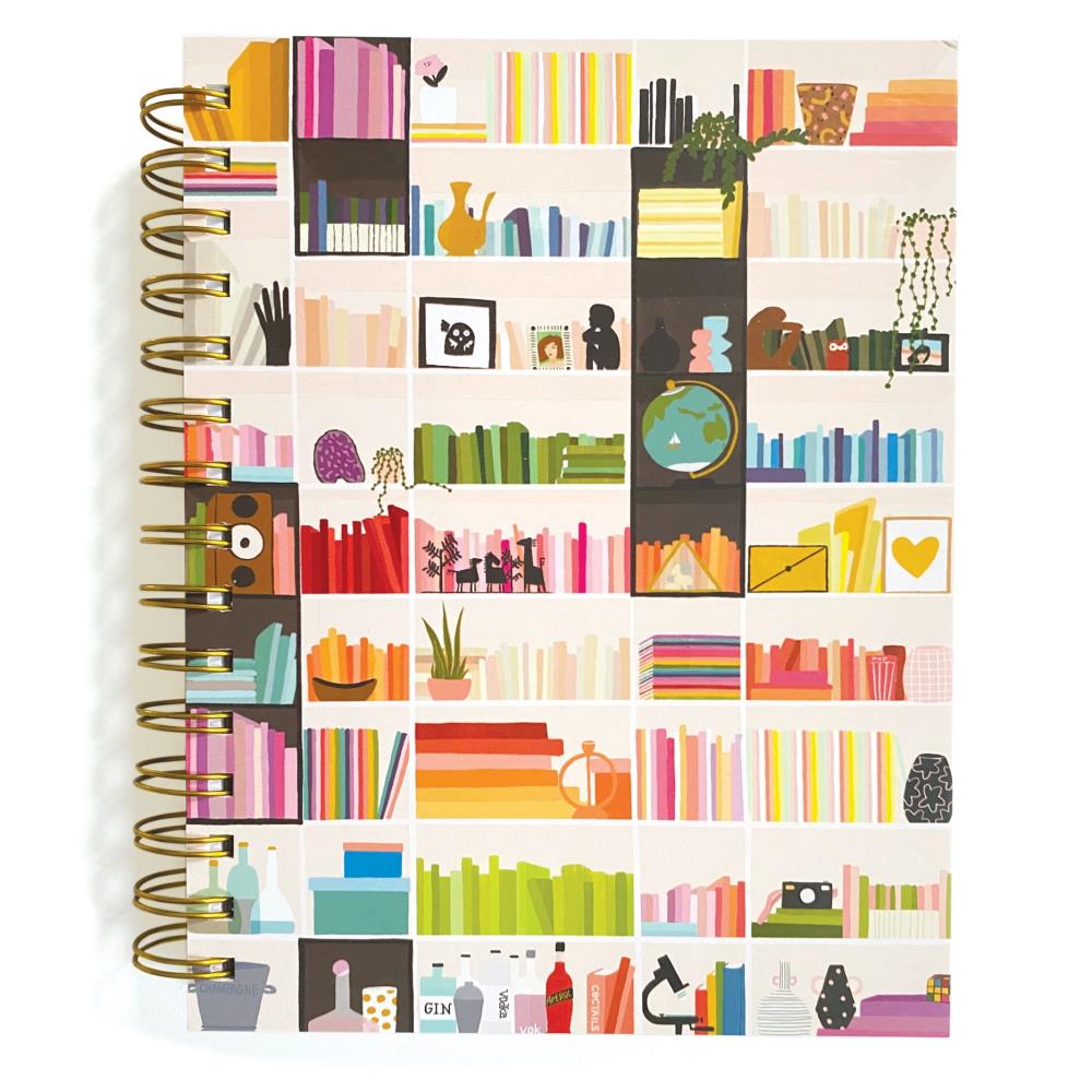 Rainbow Shelves Paper House Spiral Notebook Journal