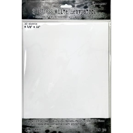 Tim Holtz Distress White Heavystock Cardstock 130 lb - Ranger