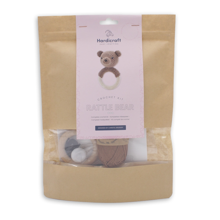 Bear Rattle - DIY Crochet Kit  - Hardicraft USA