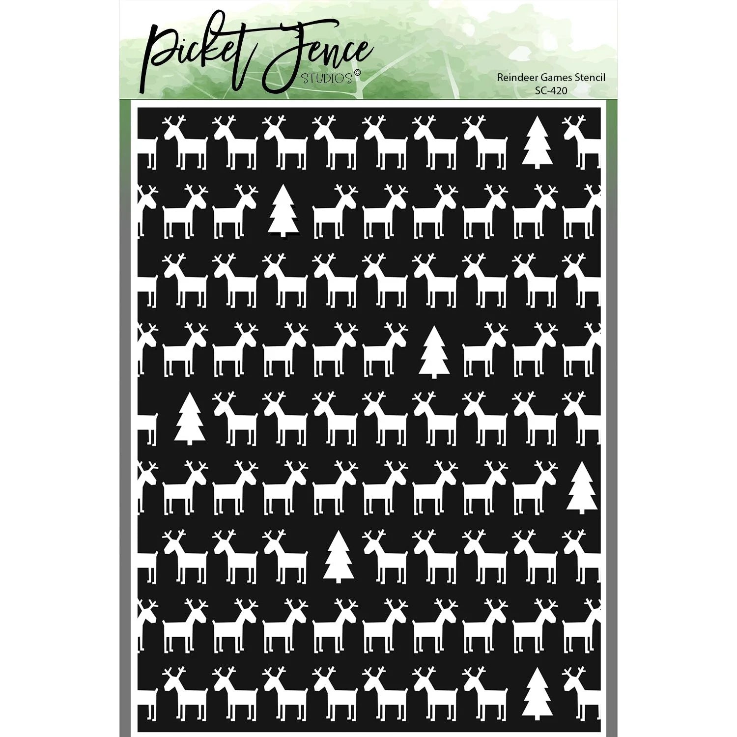 Reindeer Games 6x8 Stencil Mask by Picket Fence Studios