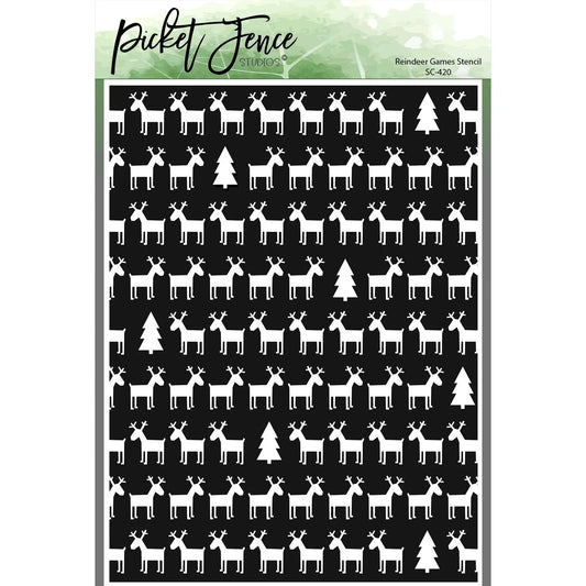Reindeer Games 6x8 Stencil Mask by Picket Fence Studios