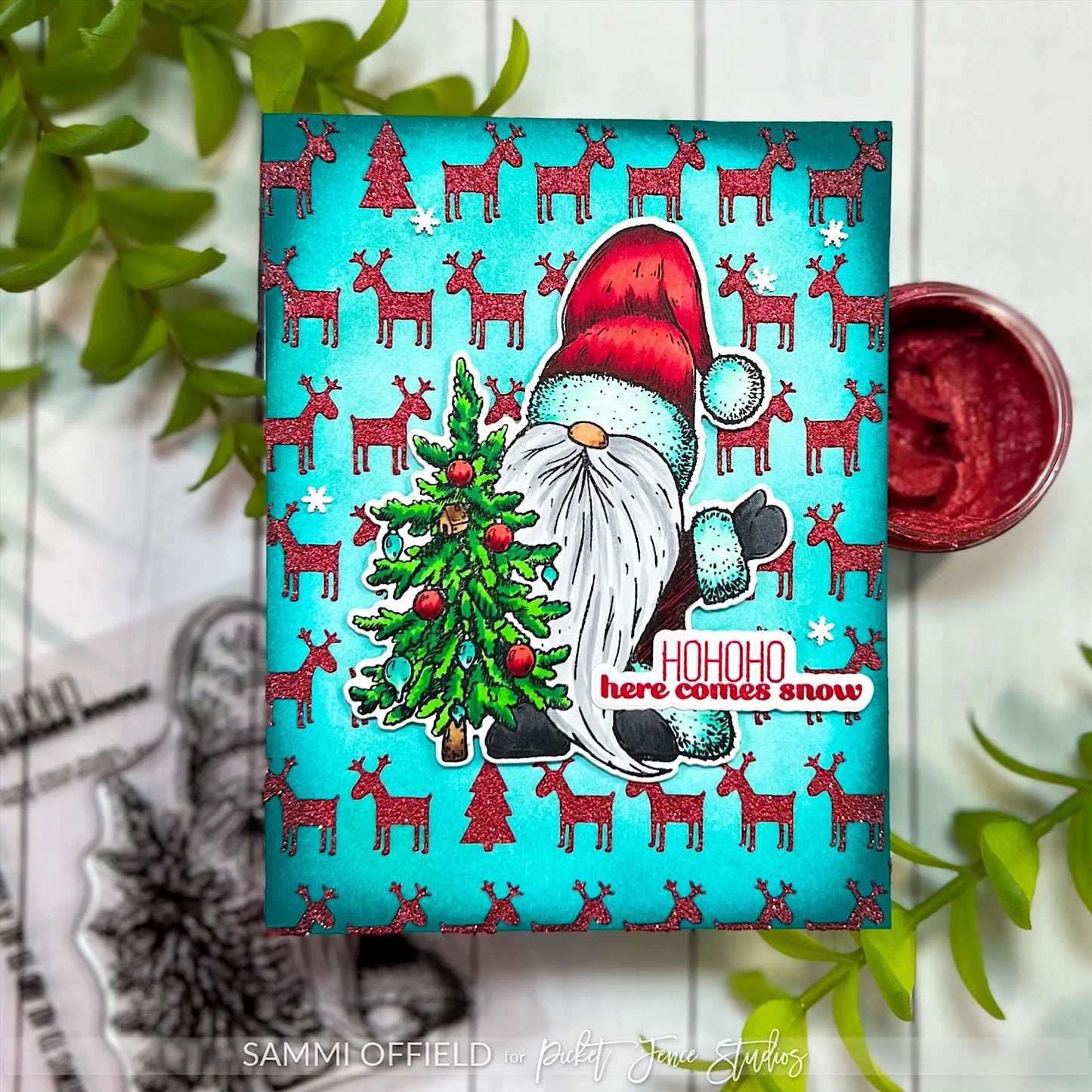 Reindeer Games 6x8 Stencil Mask by Picket Fence Studios