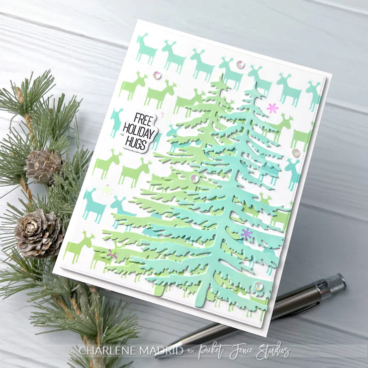 Reindeer Games 6x8 Stencil Mask by Picket Fence Studios