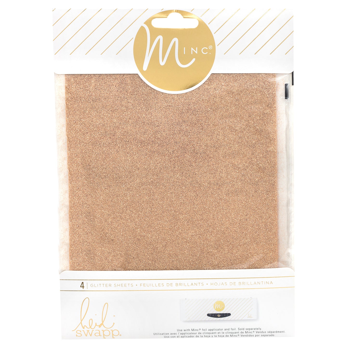 Minc 6x8 Glitter Sheets - Rose Gold - 4 Sheets - Heidi Swapp