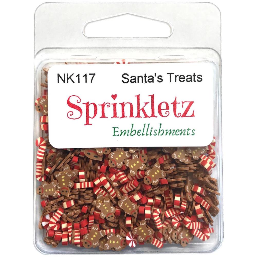 Santa's Treats Christmas Holiday Sprinkletz Embellishments for Crafts by Buttons Galore
