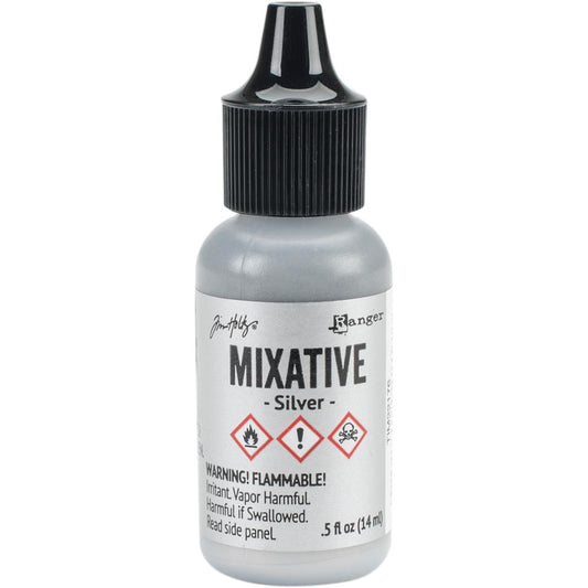 Tim Holtz Alcohol Ink Silver Metallic Mixative .5oz -Ranger (Copy)