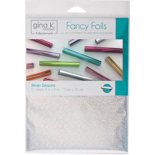 Gina K Designs - Silver Sequins Fancy Foils 6x8