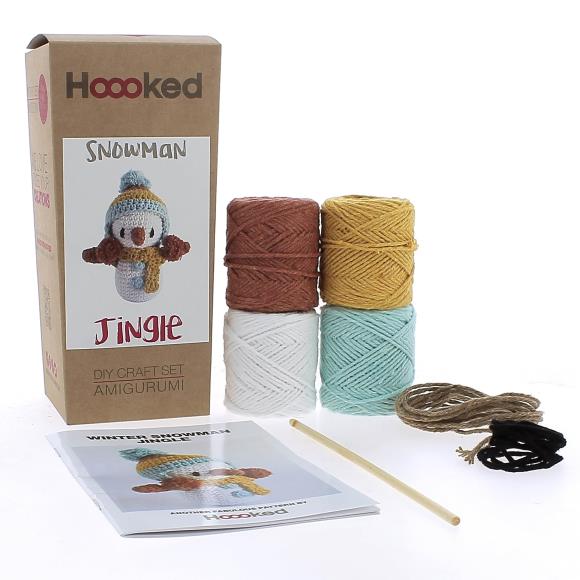 Amigurumi Crochet DIY Kit - Winter Snowman Jingle - Hooked