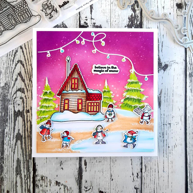 Snowman Village Coordinating Die Set by Picket Fence Studios