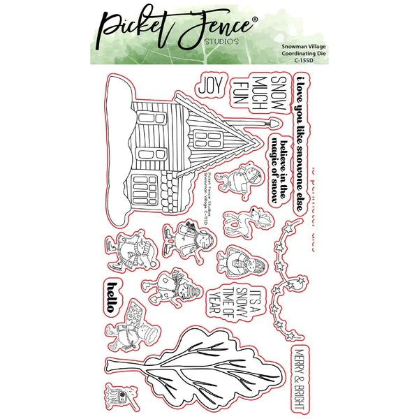 Snowman Village Coordinating Die Set by Picket Fence Studios
