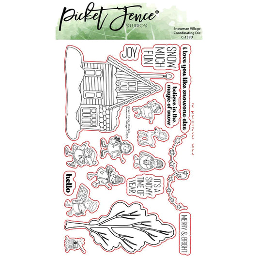 Snowman Village Coordinating Die Set by Picket Fence Studios