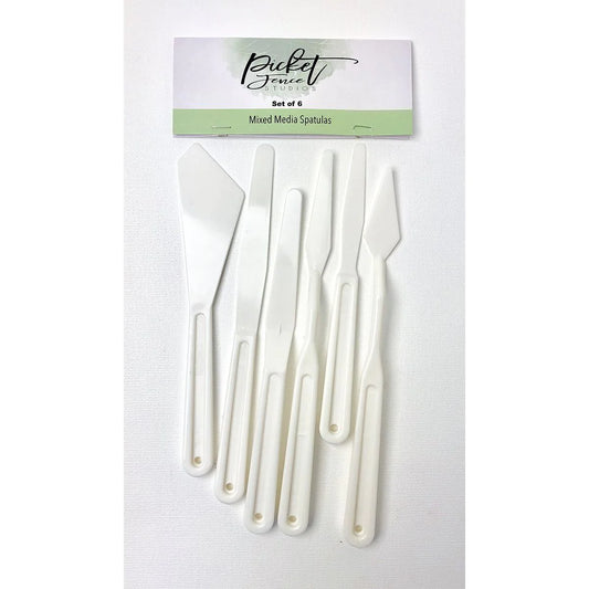Mixed Media Art Craft Spatulas Palette Knives 6 Piece - Picket Fence Studios