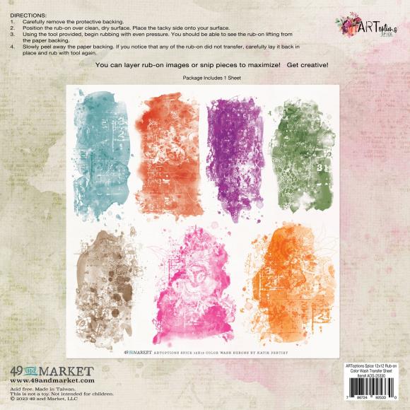 Artoptions Spice by 49 and Market 12x12 Rub Ons