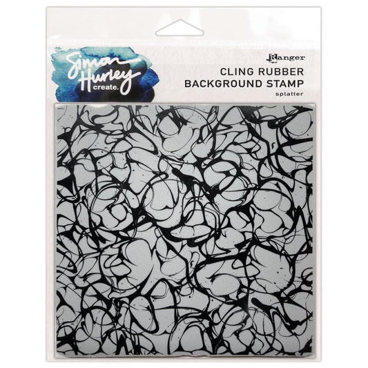 Simon Hurley Create - Splatter - Background Cling Stamp 6x6